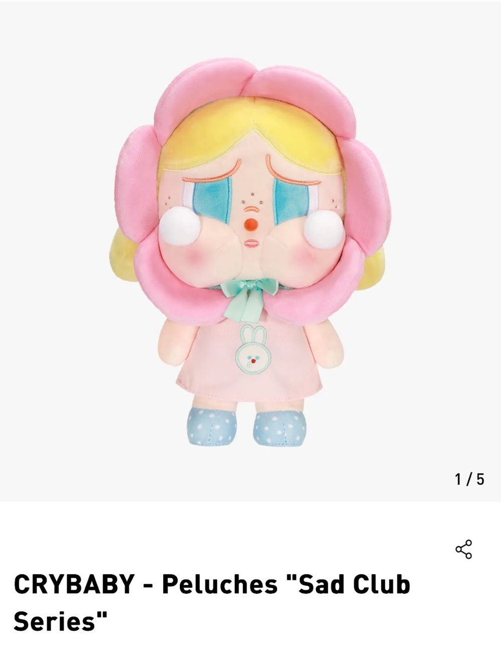 POP MART CRYBABY Sad Club Series Plush Doll No Box